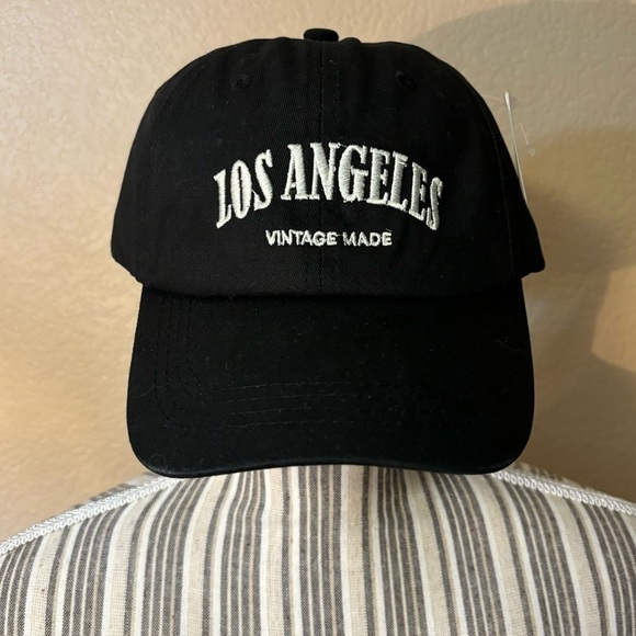 NWT Ballcap Unisex Black “Los Angeles Vintage Made” White Embroidery 100% Cotton - Picture 3 of 8